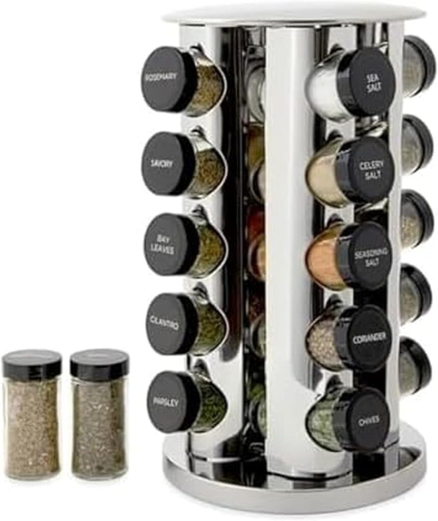 Kamenstein 20-Jar Revolving Spice Rack, Refills
